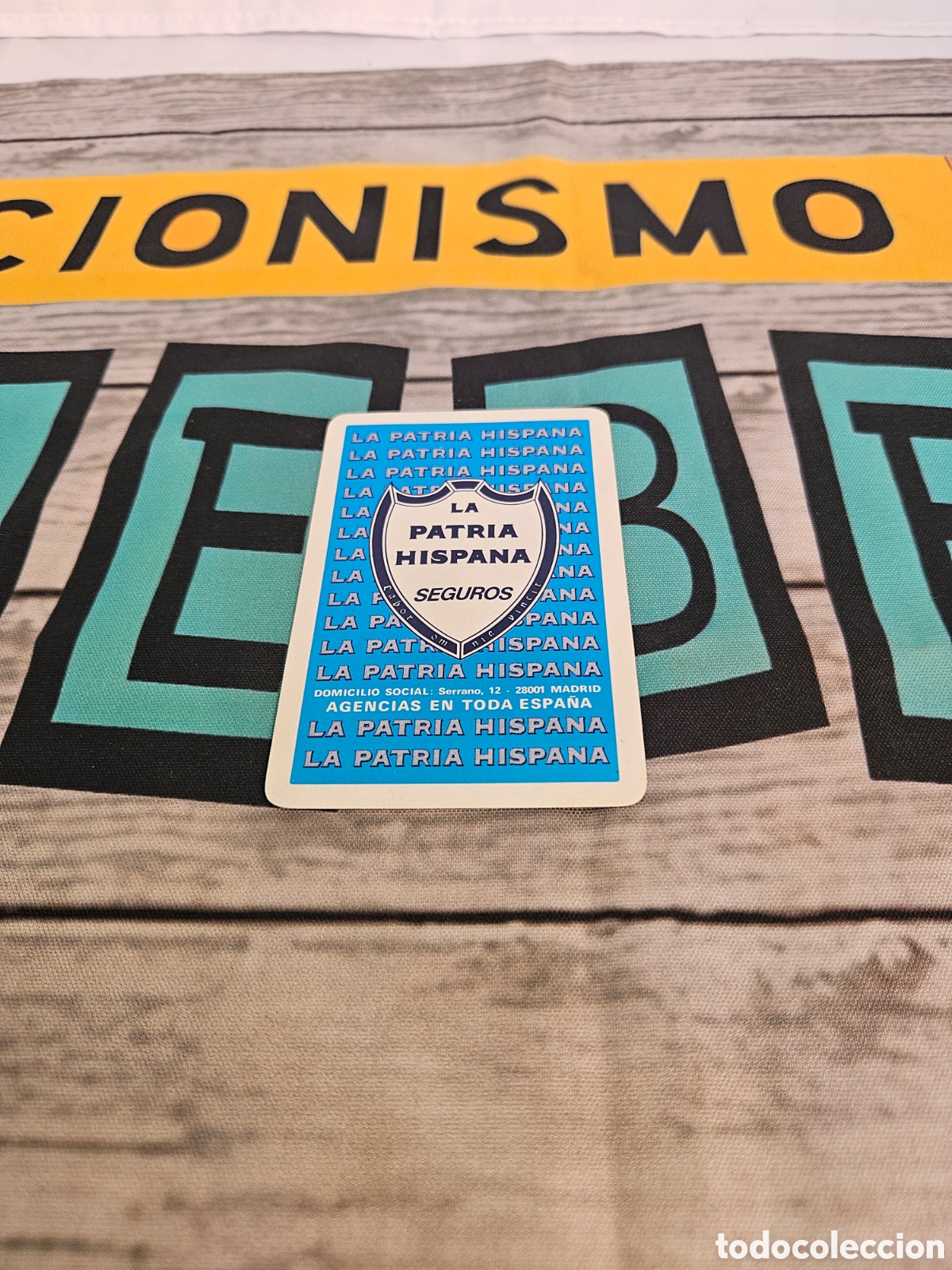 Coleccionismo calendarios: CALENDARIO EMPRESA LA PATRIA HISPANA SEGUROS AZUL. FOURNIER. 1997