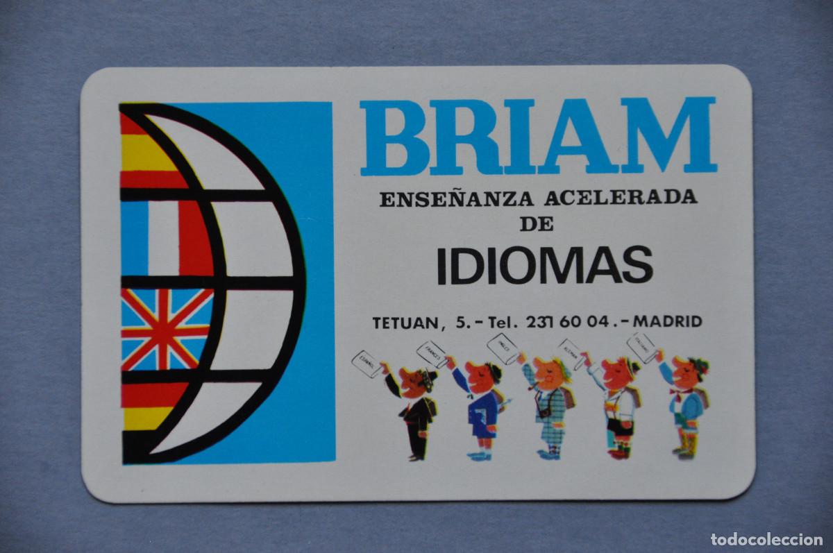 Coleccionismo calendarios: CALENDARIO FOURNIER 1965 - BRIAM (ENSE&Ntilde;ANZA ACELERADA DE IDIOMAS)