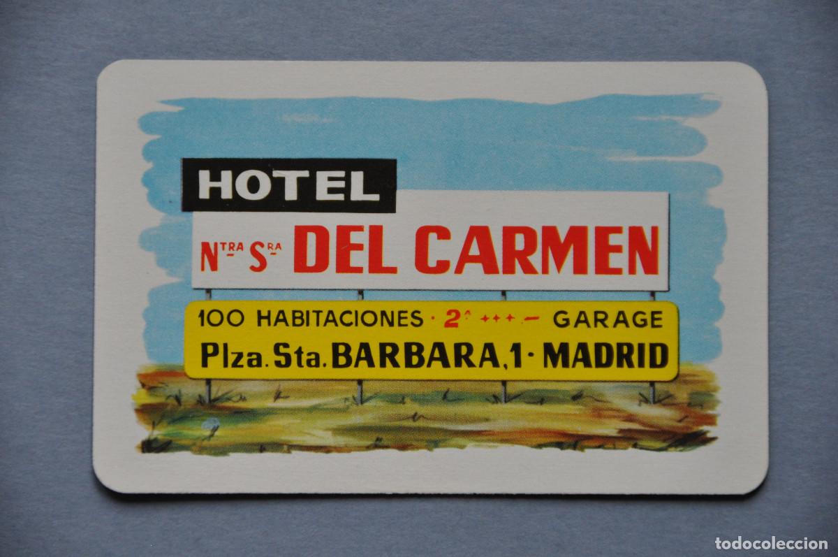 Coleccionismo calendarios: CALENDARIO FOURNIER 1962 - HOTEL NUESTRA SE&Ntilde;ORA DEL CARMEN (MADRID)