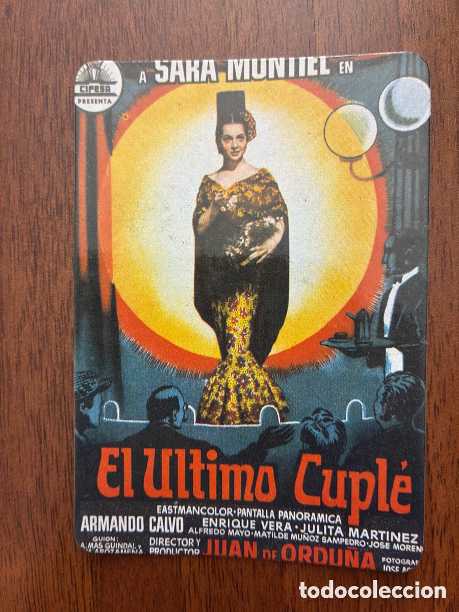 Colecionismo Calend&aacute;rios: Calendario de Bolsillo 1989 - Sara Montiel &rdquo;El &Uacute;ltimo Cupl&eacute;&rdquo; - La Butaca Bar Valladolid
