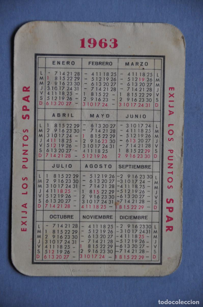 Coleccionismo calendarios: CALENDARIO 1963 - SPAR - Foto 2
