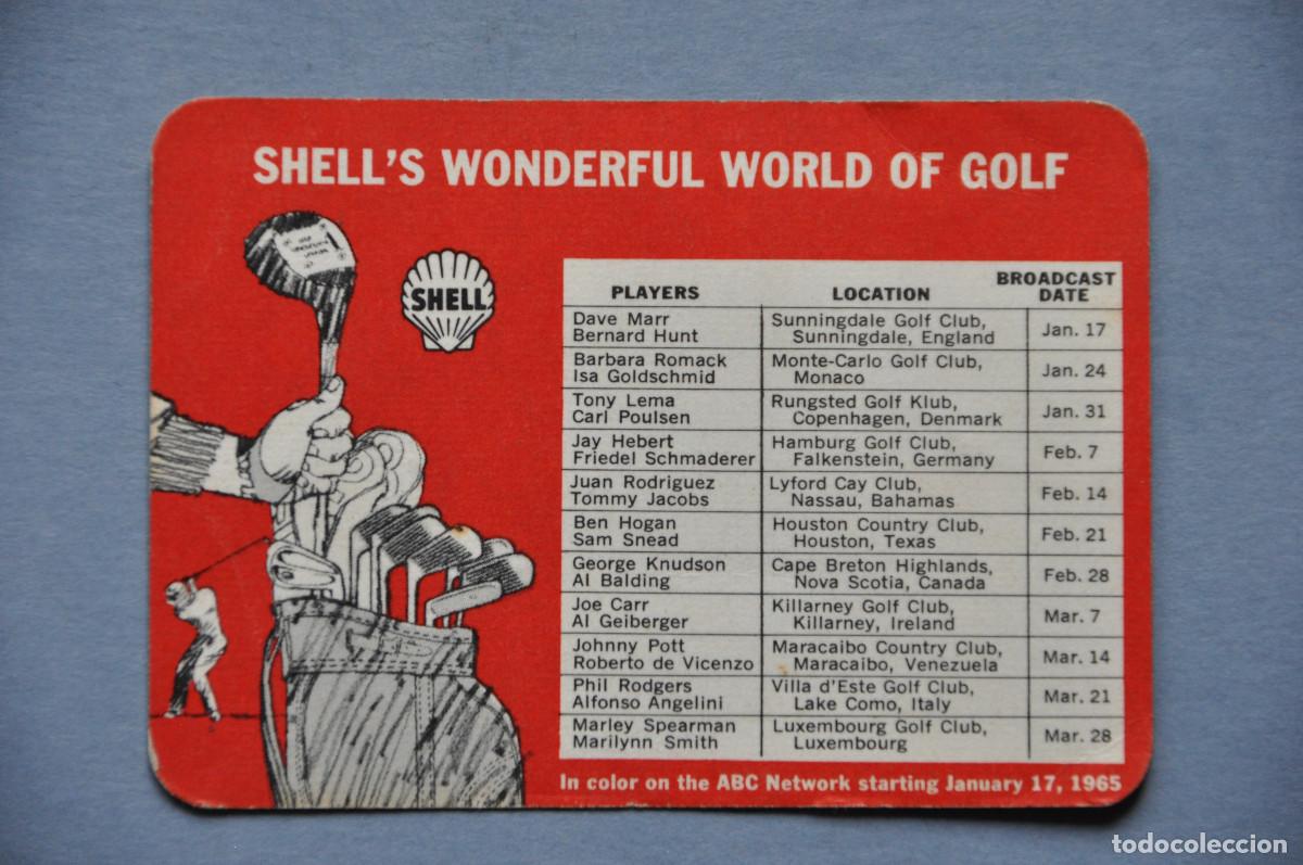 Coleccionismo calendarios: CALENDARIO 1965 - SHELL'S WONDERFUL WORLD OF GOLF