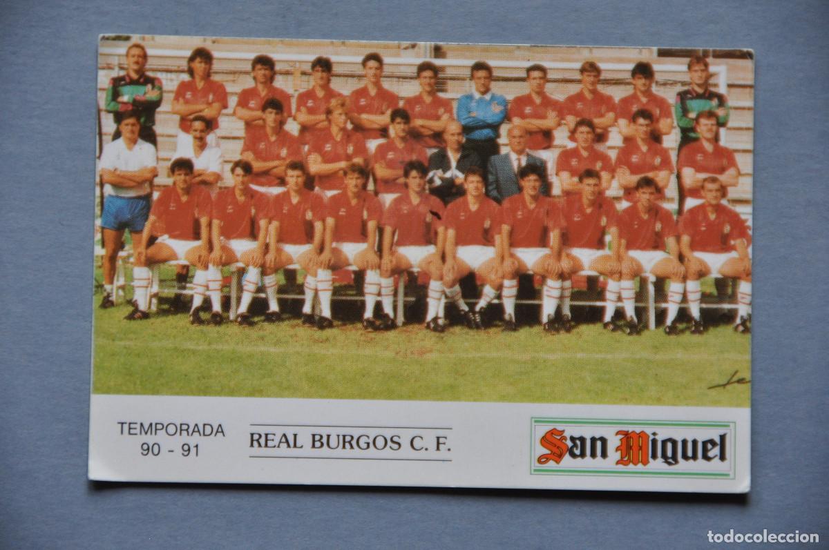 Coleccionismo calendarios: CALENDARIO 1991 - CERVEZA SAN MIGUEL - REAL BURGOS C. F.