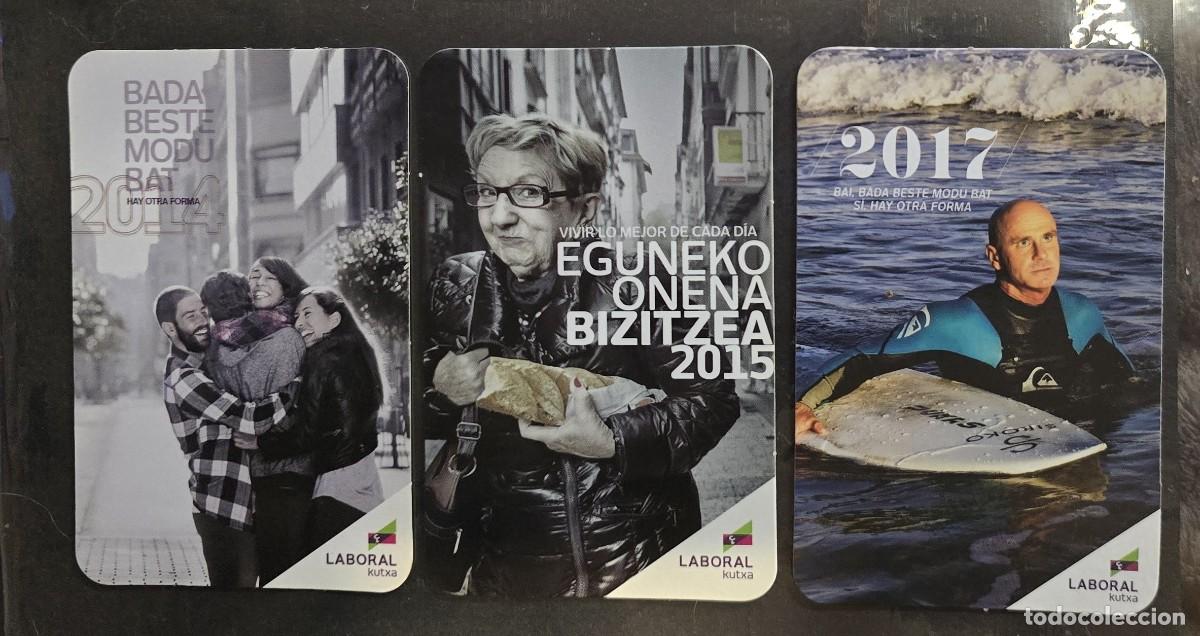 Sammeln von Kalendern: 3 CALENDARIO BANCOS BOLSILLO CAJA LABORAL 2014 - 2015 - 2017