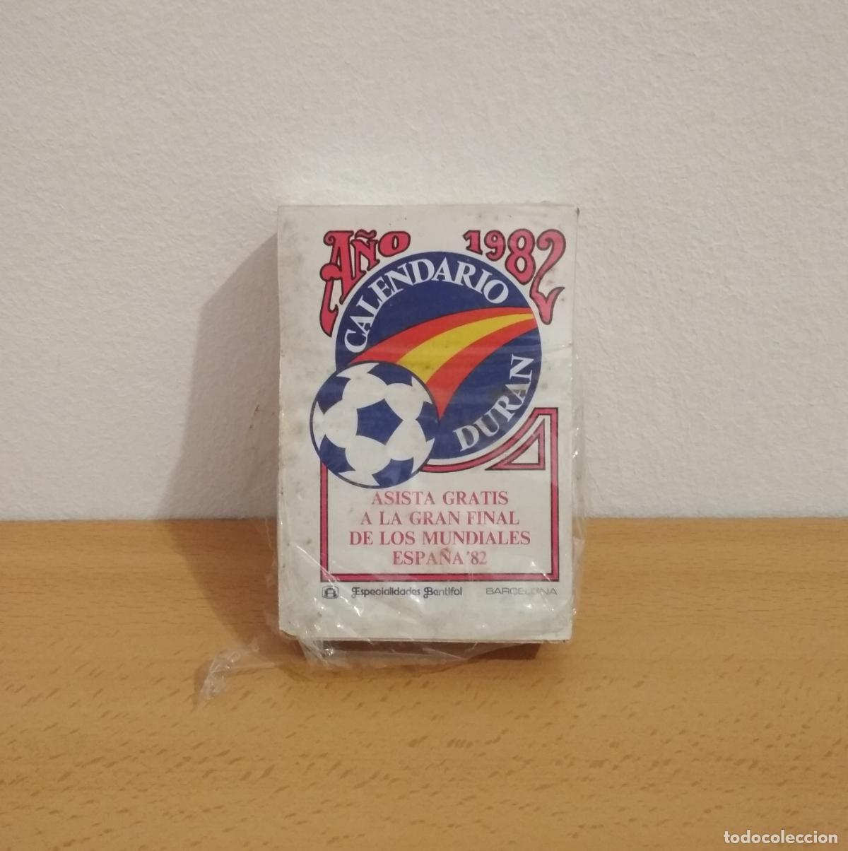 Coleccionismo calendarios: Bloque de calendario Dur&aacute;n a&ntilde;o 1982. Promoci&oacute;n Mundial f&uacute;tbol Espa&ntilde;a &rsquo;82. Sin uso.