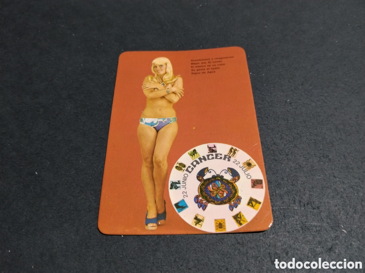Coleccionismo calendarios: Calendario hor&oacute;scopo c&aacute;ncer, chica 1977