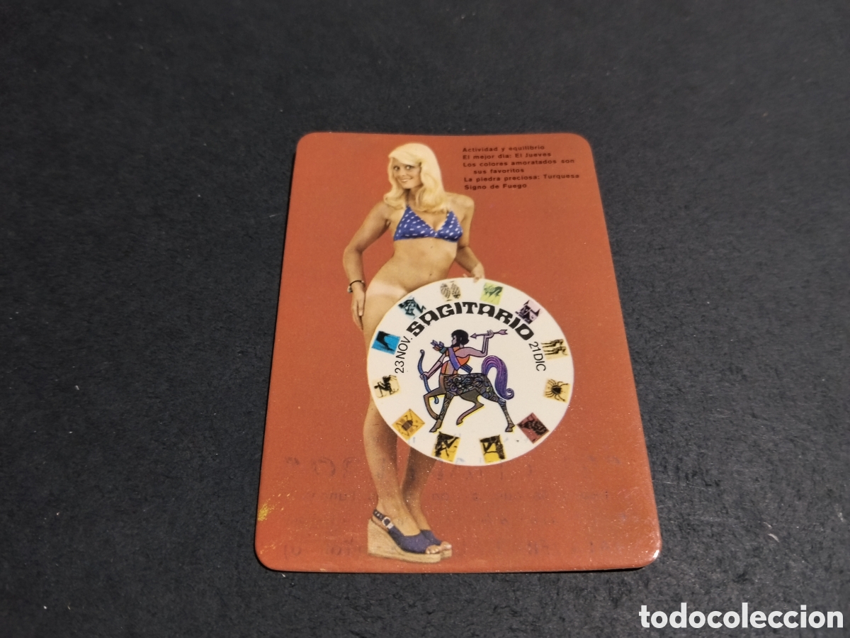 Coleccionismo calendarios: Calendario hor&oacute;scopo sagitario chica 1977