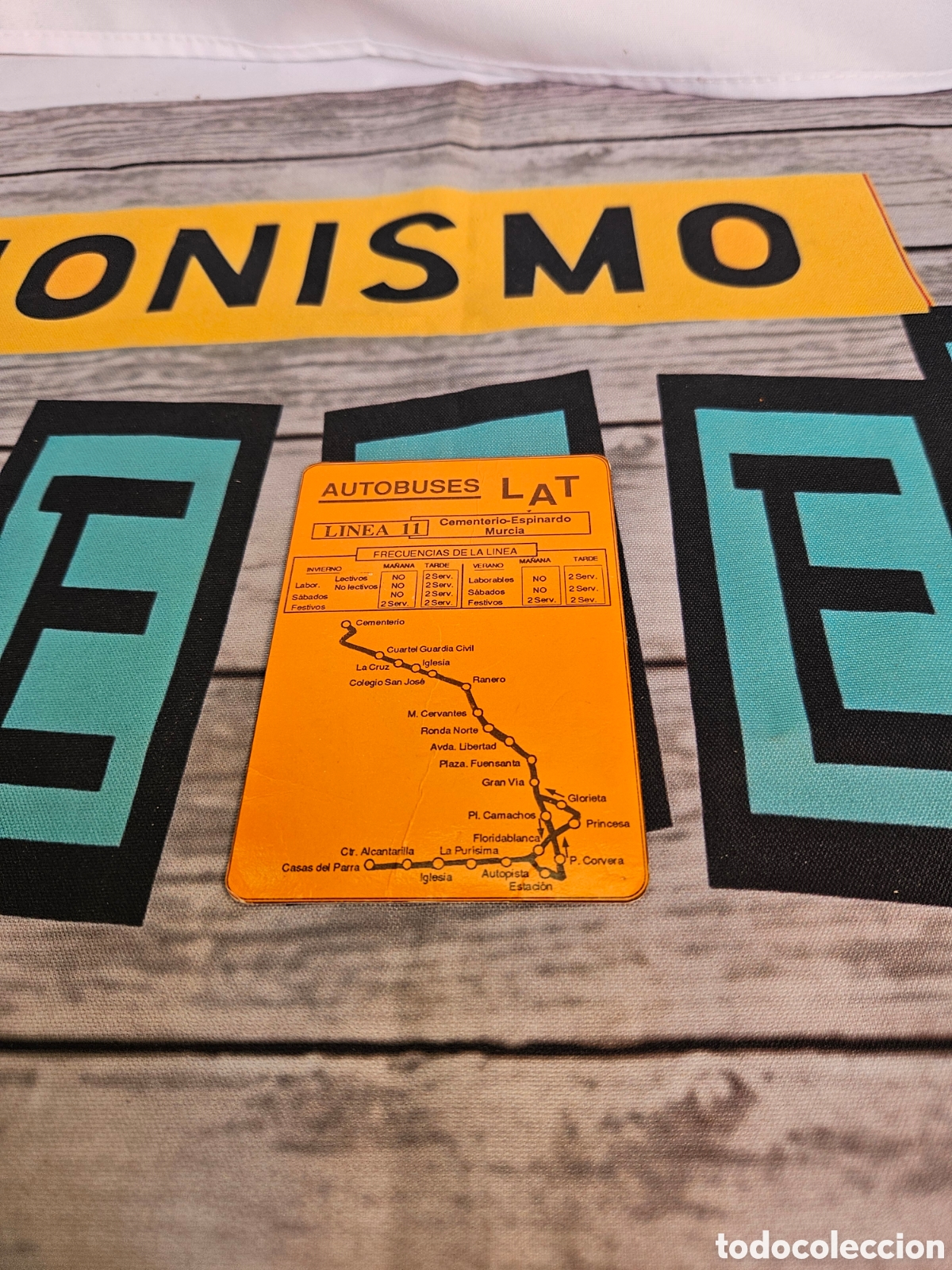 Coleccionismo calendarios: CALENDARIO EMPRESA AUTOBUSES LAT BUS LINEA 11. 1987