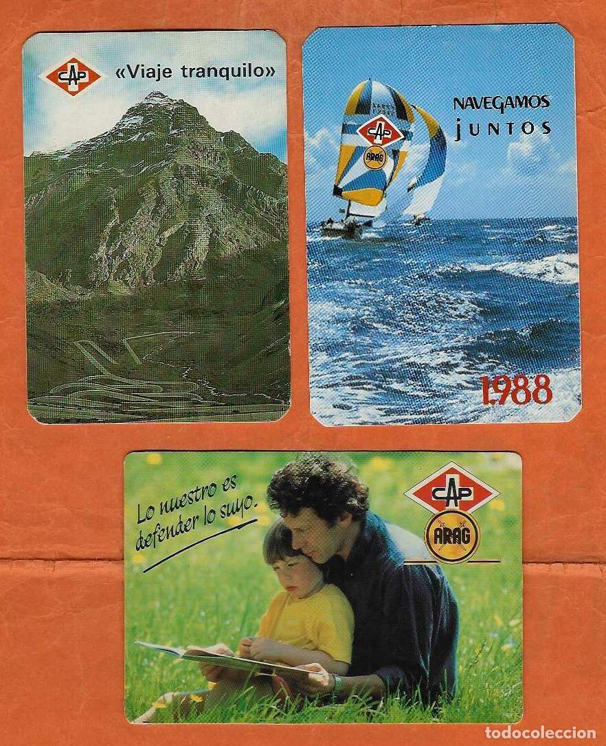 Coleccionismo calendarios: 3 CALENDARIOS BOLSILLO A&Ntilde;OS 1983 - 1991 SEGUROS CAP - VER FOTO REVERSOS