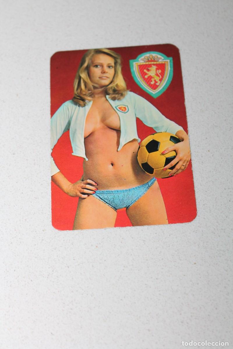 Coleccionismo calendarios: CALENDARIO DE BOLSILLO. CHICAS DE FUTBOL. REAL ZARAGOZA. A&Ntilde;O 1977. Sin publicidad.