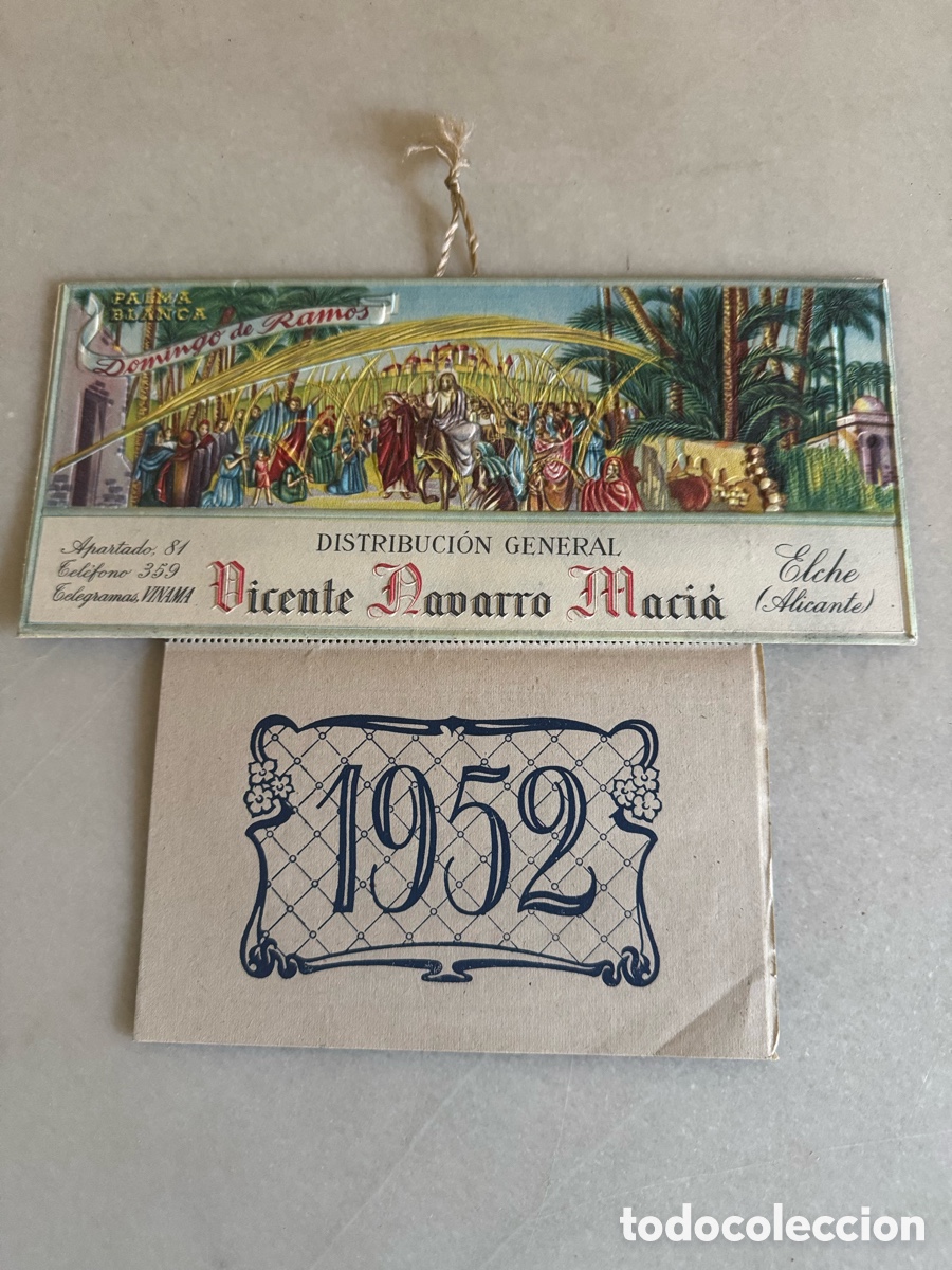Coleccionismo calendarios: Calendario Palma Blanca 1952.