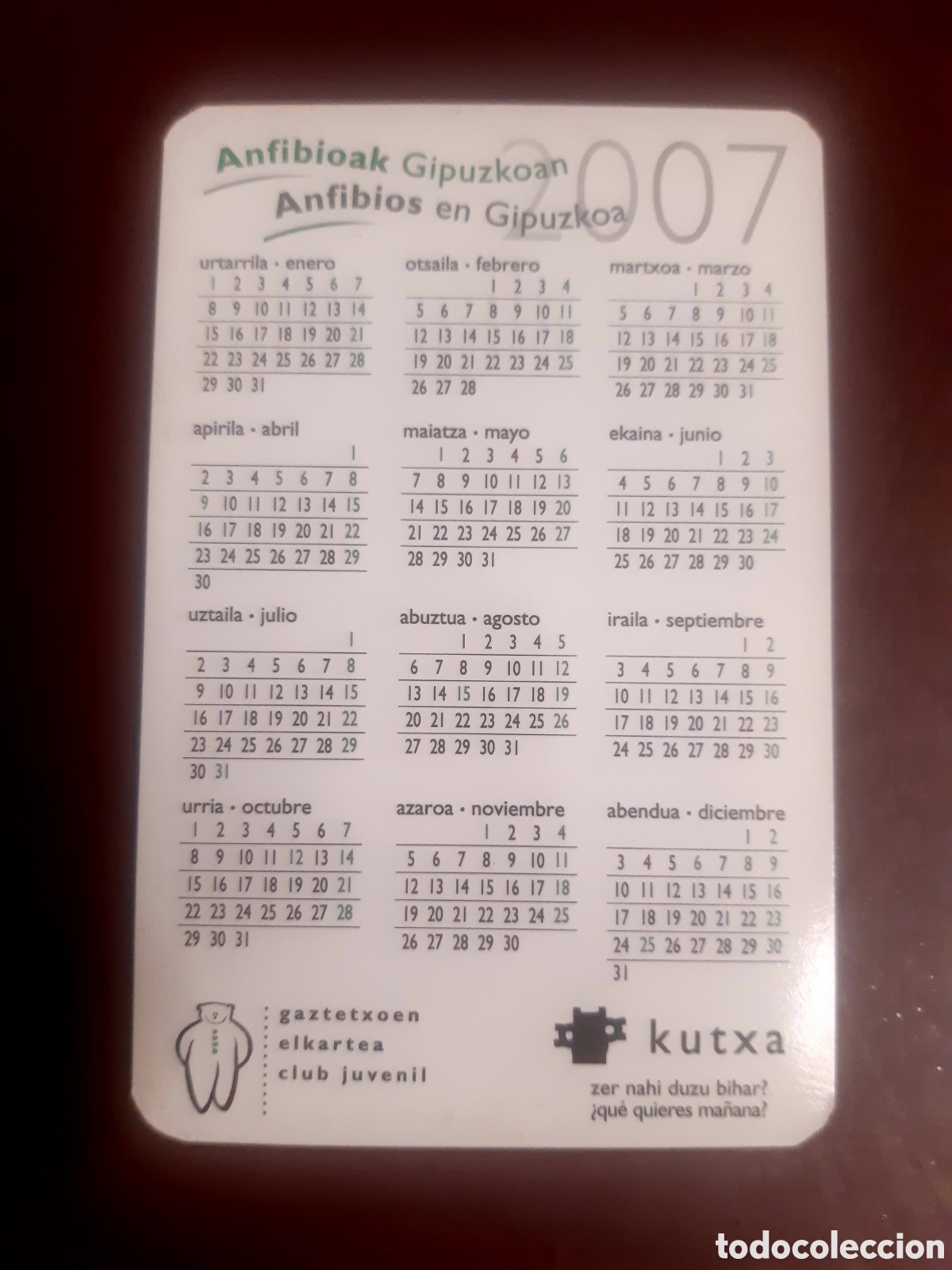 Coleccionismo calendarios: Calendario Kutxa 2007 - Foto 2
