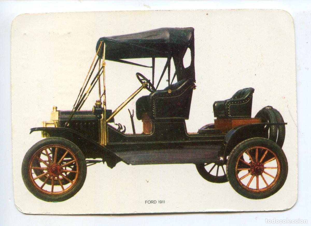 Collezionismo Calendari: Coche Ford 1911, f&aacute;brica de muebles Manuel Prado Fern&aacute;ndez, Viella-Lugones Oviedo 1975