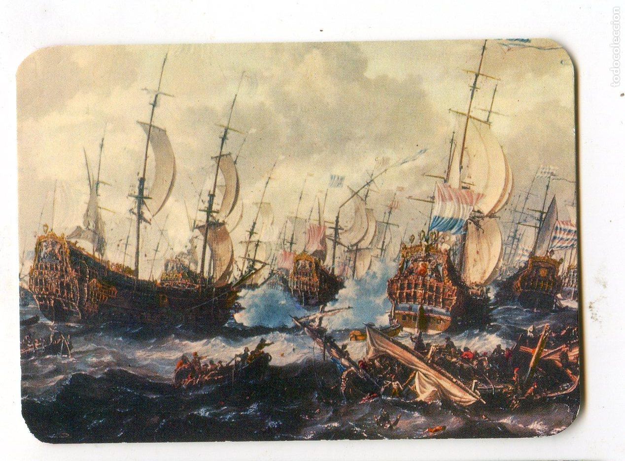 Collezionismo Calendari: Combate naval, f&aacute;brica de muebles Manuel Prado Fern&aacute;ndez, Viella-Lugones, Oviedo, 1975