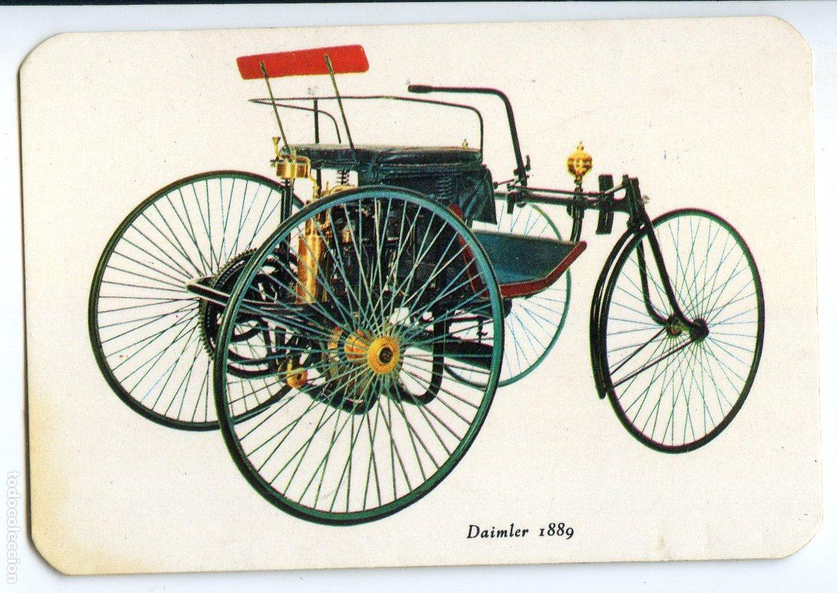 Collezionismo Calendari: Autom&oacute;vil Daimler 1889, Taller de soldadura Aurelio, Bilbao. Calendario 1972
