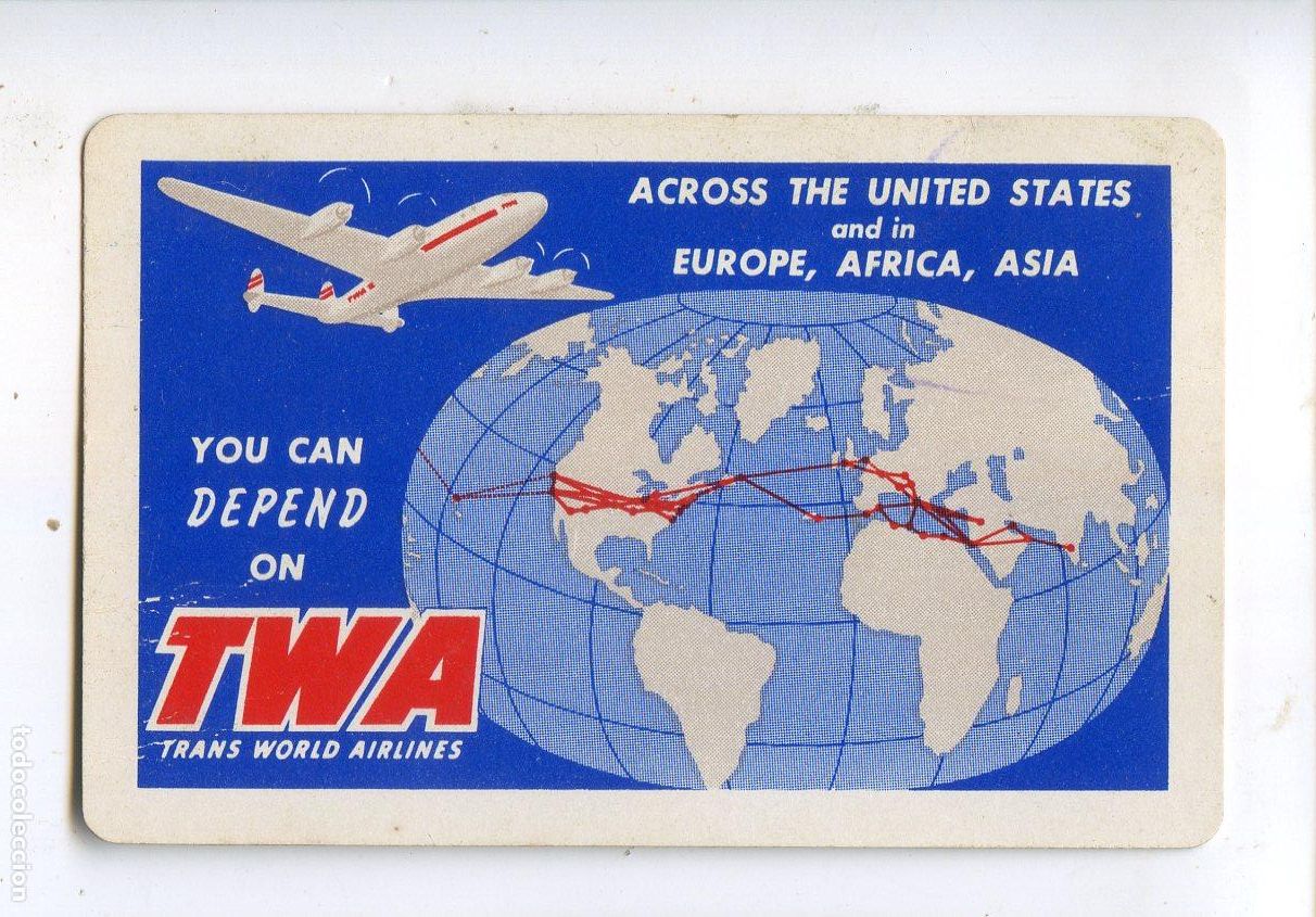 Collezionismo Calendari: TWA Trans World Airlines, l&iacute;neas aereas. Calendario 1951
