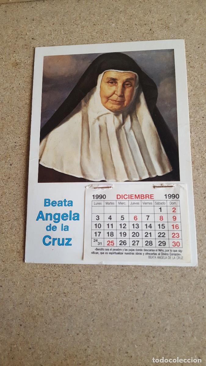 Coleccionismo calendarios: Almanaque/calendario de sobremesa Beata &Aacute;ngela de la Cruz, con una novena en la parte trasera