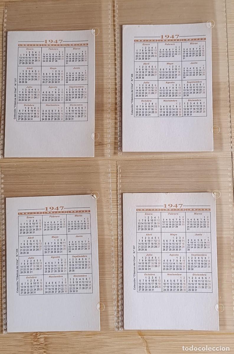 Coleccionismo calendarios: 4 Calendarios De 1947 Clasicos Del Cine - Foto 2