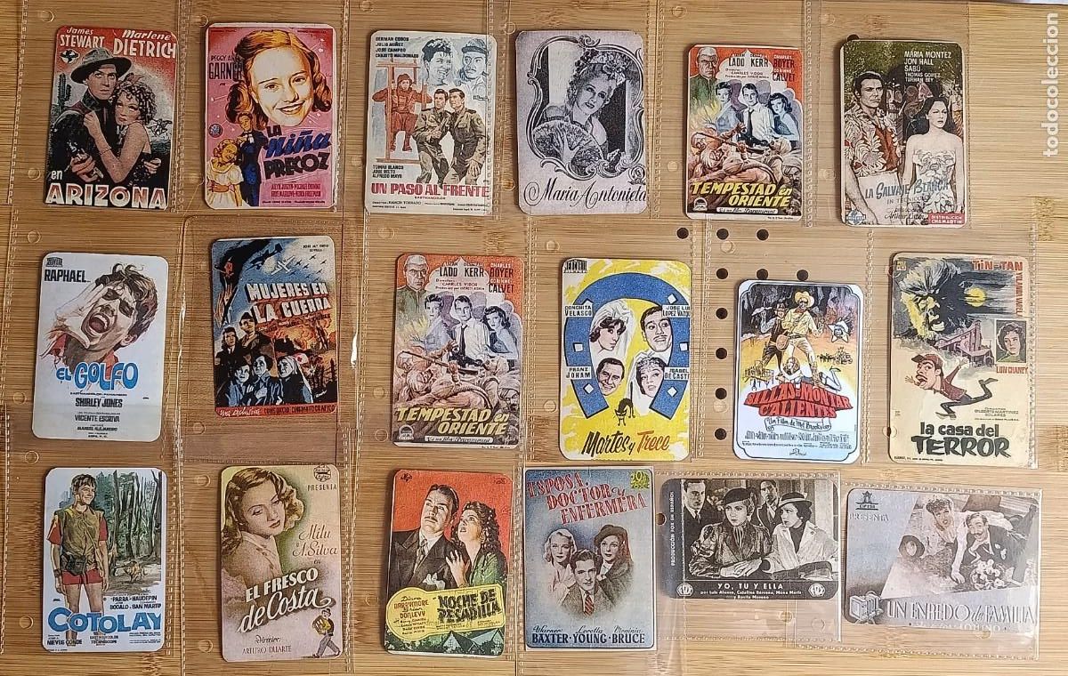 Collectionnisme Calendriers: Lote 46 Calendarios De Bolsillo Carteles De Cine Anversos Y Reverso Almanaque
