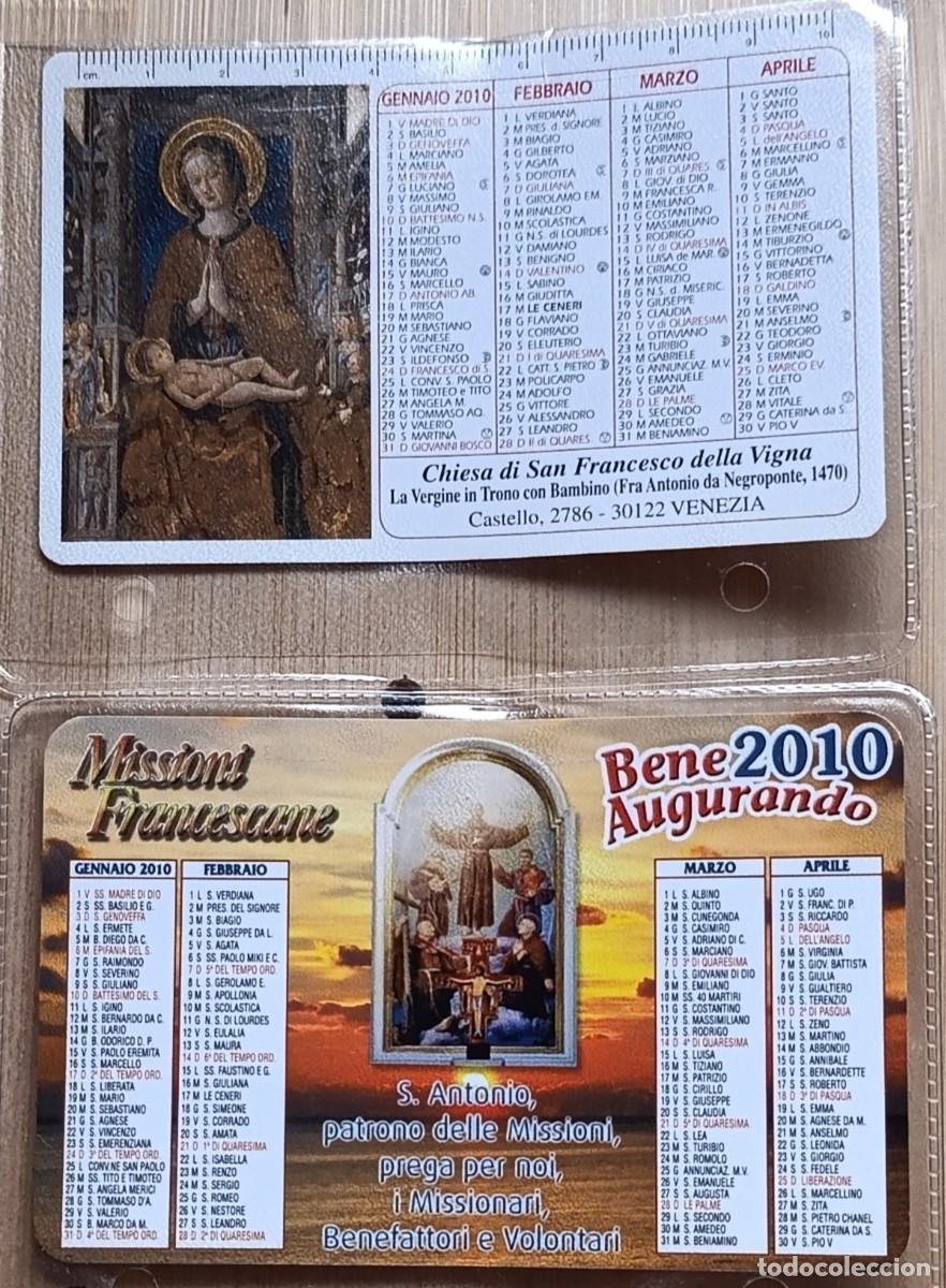 Sammeln von Kalendern: Lote 2 Calendarios De Bolsillo Religiosos A&ntilde;o 2010 Italia San Antonio Y San Francisco
