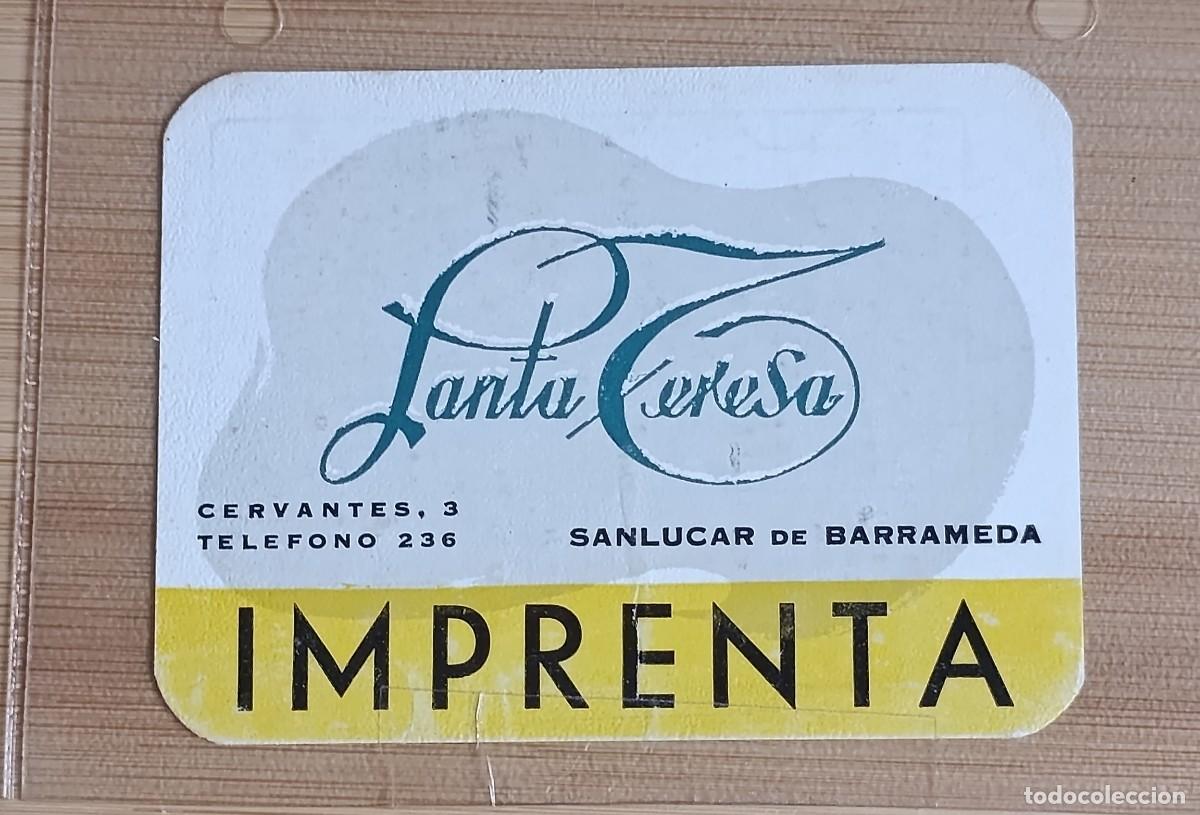 Colecionismo Calend&aacute;rios: Calendario De Bolsillo 1965 Imprenta Santa Teresa Sanl&uacute;car de Barrameda