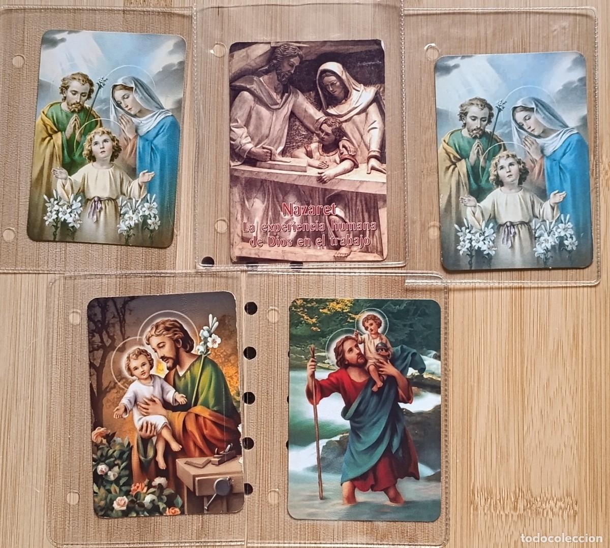 Collectionnisme Calendriers: Lote 5 Calendarios De Bolsillo Religiosos Sagrada Familia San Jos&eacute; Y San Crist&oacute;bal