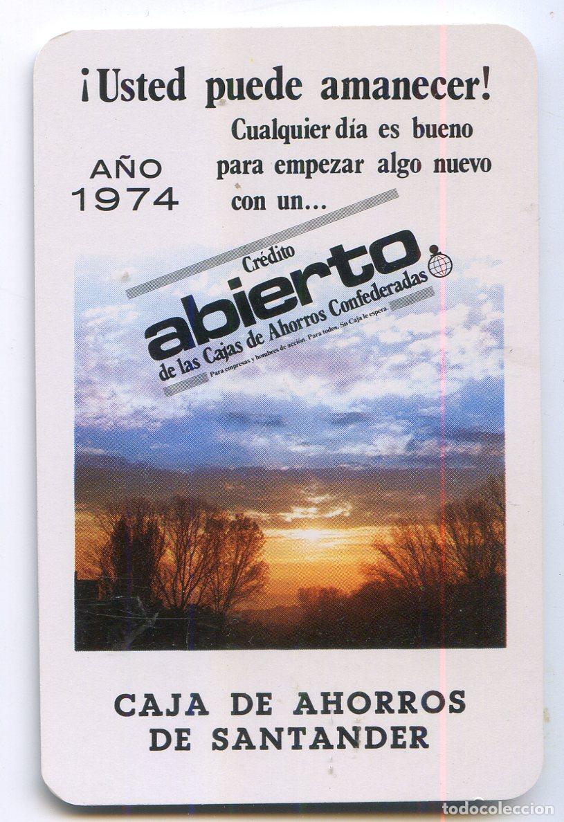 Coleccionismo calendarios: Calendario Fournier, Caja de Ahorros de Santander. 1974 cr&eacute;dito abierto