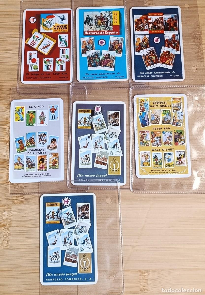 Coleccionismo calendarios: Lote 7 Calendarios Fournier Juegos De Cartas Disney Y Naipes 1965-1968
