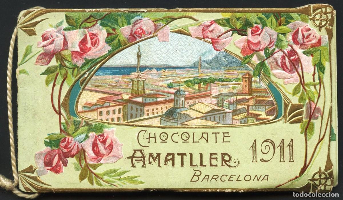 Coleccionismo calendarios: CALENDARIO PUBLICITARIO, CHOCOLATES AMATLLER, 1911
