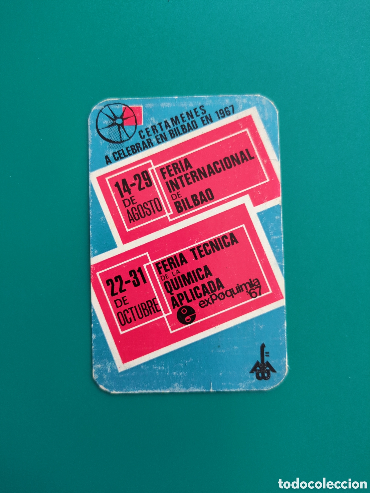 Coleccionismo calendarios: Calendario de bolsillo a&ntilde;o 1967. Cert&aacute;menes Bilbao.