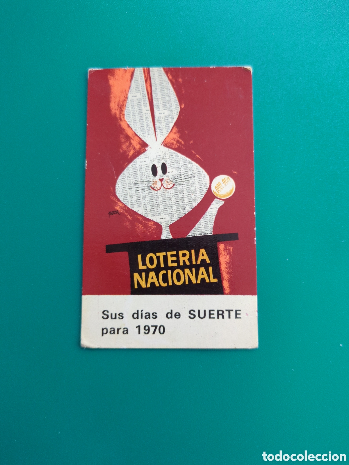 Coleccionismo calendarios: Calendario de bolsillo a&ntilde;o 1970. Loter&iacute;a nacional.