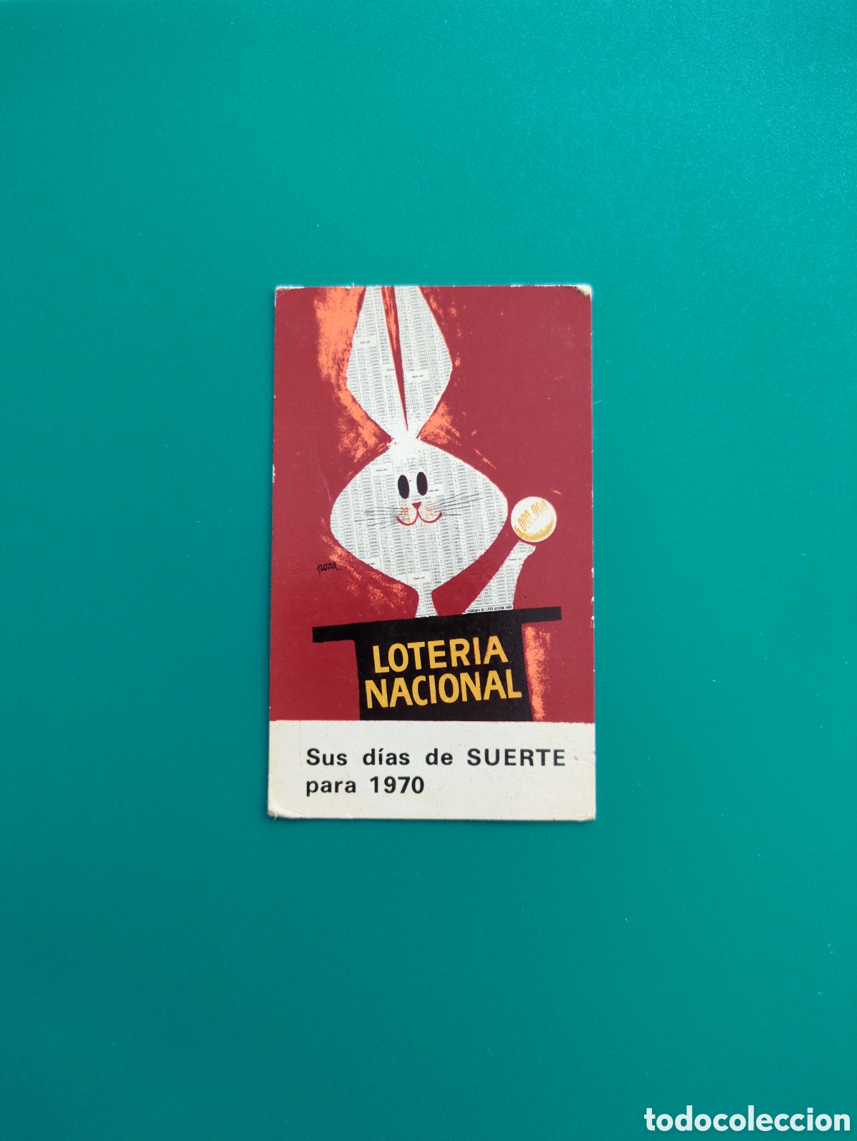 Coleccionismo calendarios: Calendario de bolsillo a&ntilde;o 1970. Loter&iacute;a nacional.