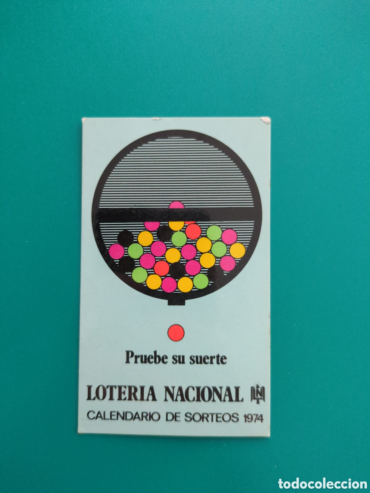 Coleccionismo calendarios: Calendario de bolsillo a&ntilde;o 1974. Loter&iacute;a nacional.