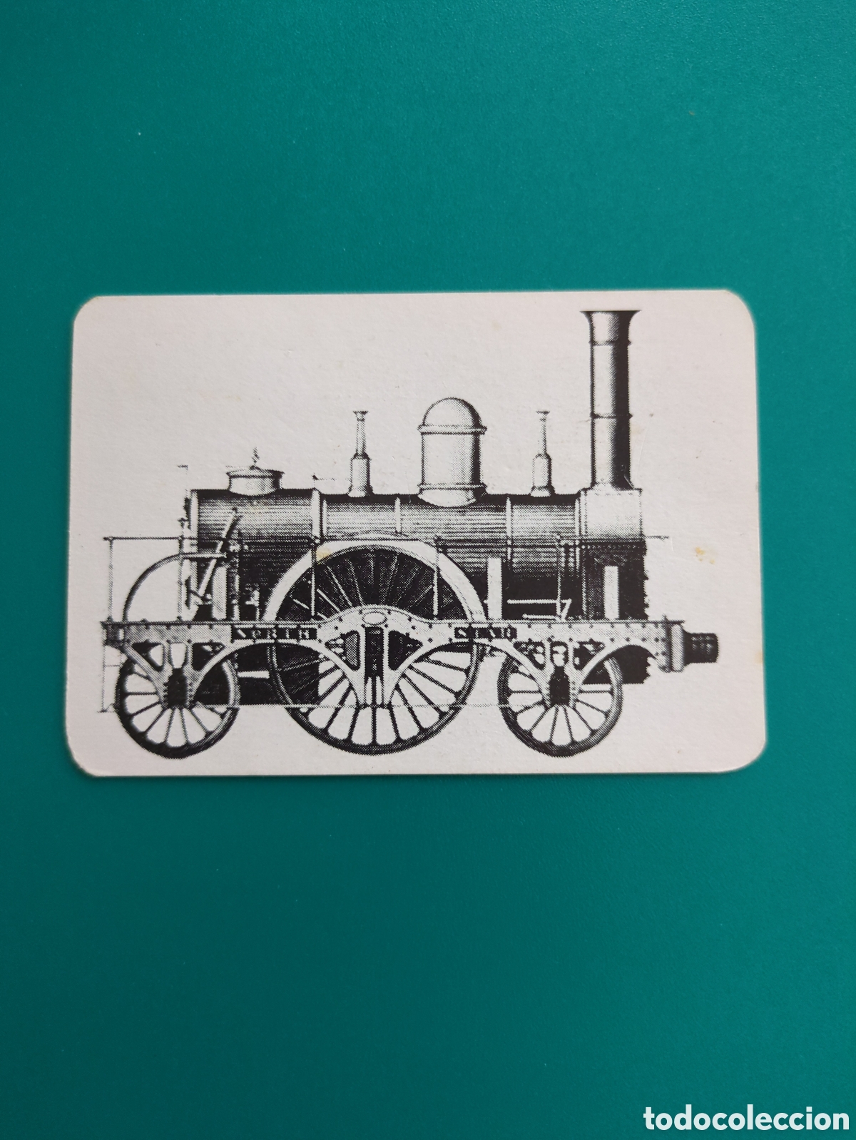 Coleccionismo calendarios: Calendario de bolsillo a&ntilde;o 1985. Locomotora antigua.
