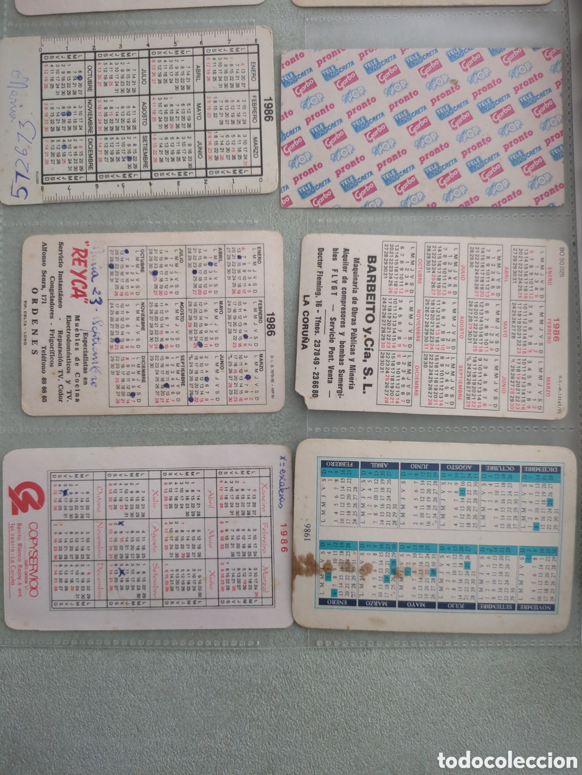 Coleccionismo calendarios: Lote Calendarios de bolsillo a&ntilde;o 1986 - Foto 2
