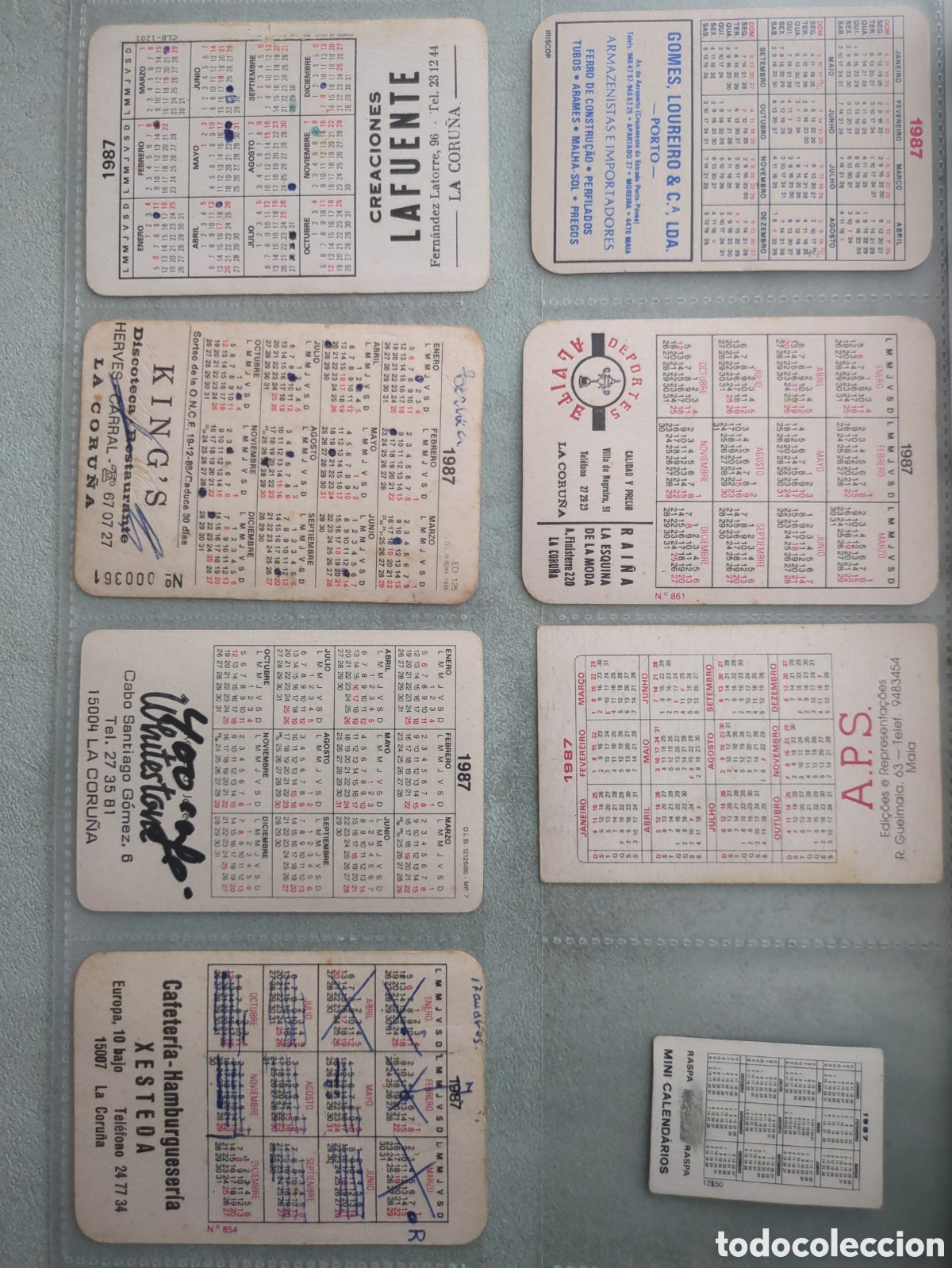 Coleccionismo calendarios: Lote calendarios de bolsillo a&ntilde;o 1987. - Foto 2