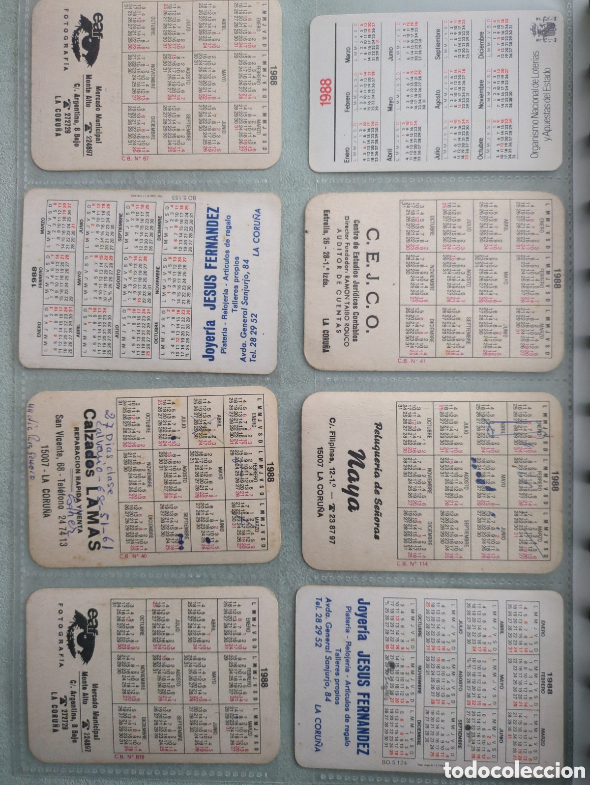 Coleccionismo calendarios: Lote calendarios de bolsillo a&ntilde;o 1988 - Foto 2