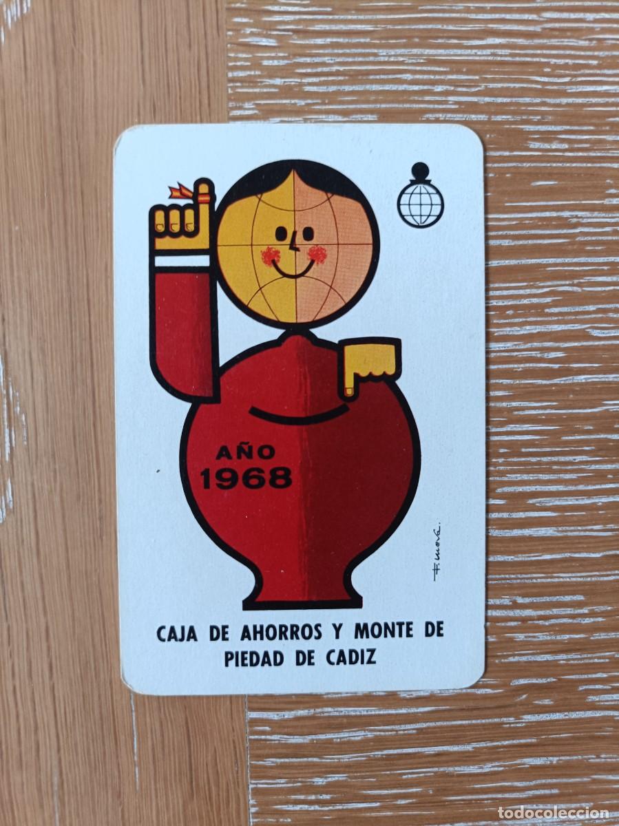 Colecionismo Calend&aacute;rios: CALENDARIO BOLSILLO - A&Ntilde;O 1968 - CAJA DE AHORROS DE C&Aacute;DIZ - FOURNIER BANCO
