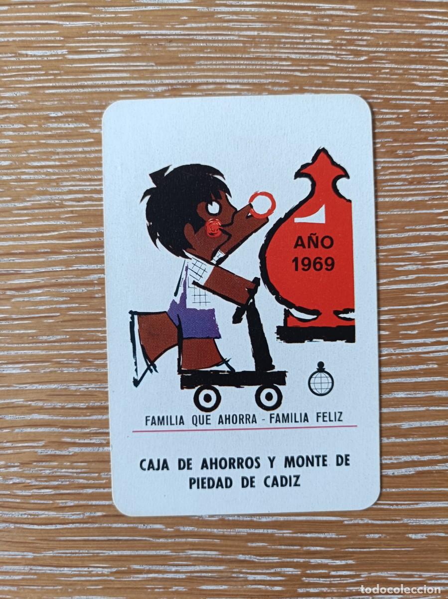 Colecionismo Calend&aacute;rios: CALENDARIO BOLSILLO - A&Ntilde;O 1969 - CAJA DE AHORROS DE C&Aacute;DIZ - FOURNIER BANCO