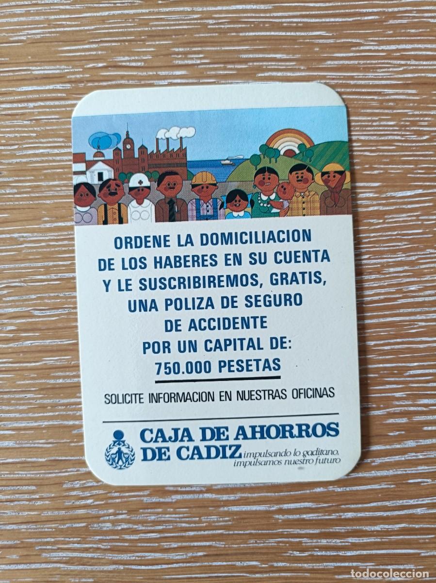 Colecionismo Calend&aacute;rios: CALENDARIO BOLSILLO - A&Ntilde;O 1986 - CAJA DE AHORROS DE C&Aacute;DIZ - BANCO
