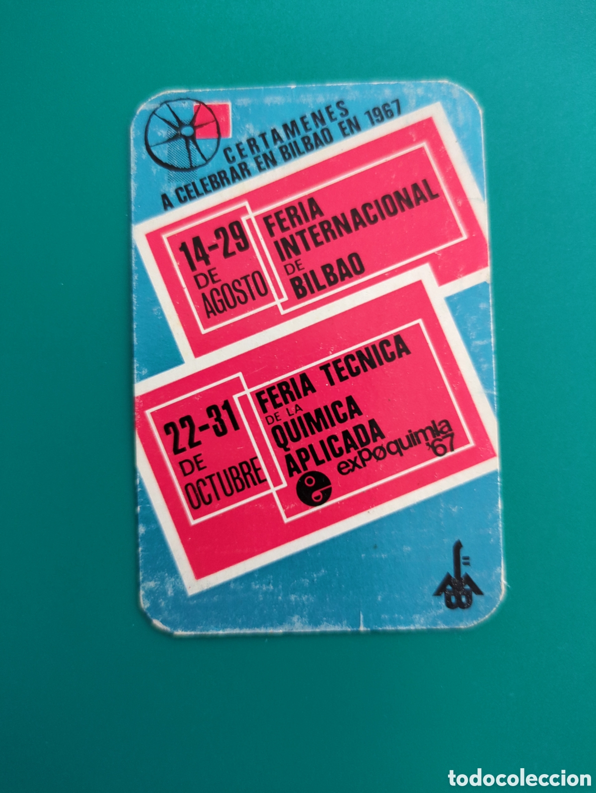 Colecionismo Calend&aacute;rios: Calendario de bolsillo a&ntilde;o 1967. Cert&aacute;menes Bilbao.