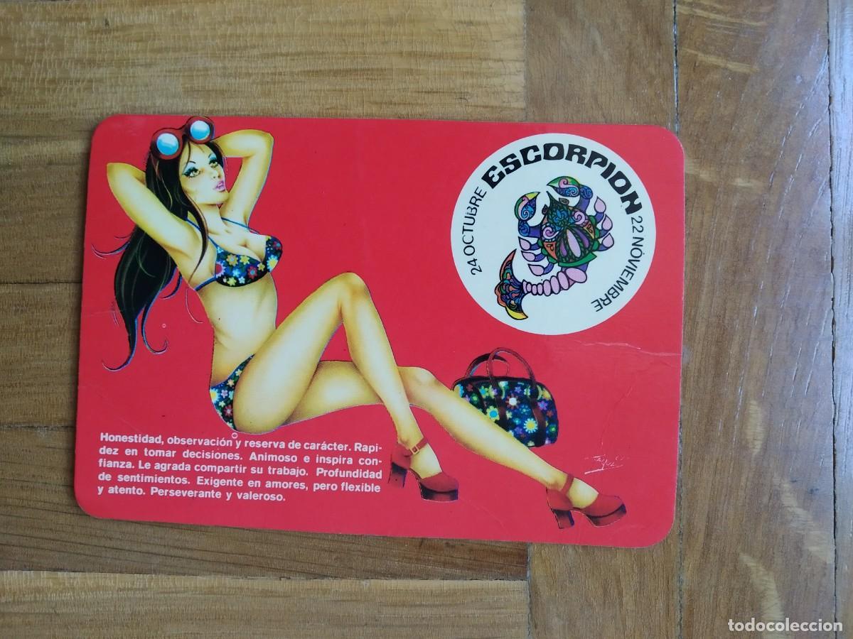 Colecionismo Calend&aacute;rios: CALENDARIO HOROSCOPO ESCORPION CHICA A&Ntilde;O 1976 VER FOTOS