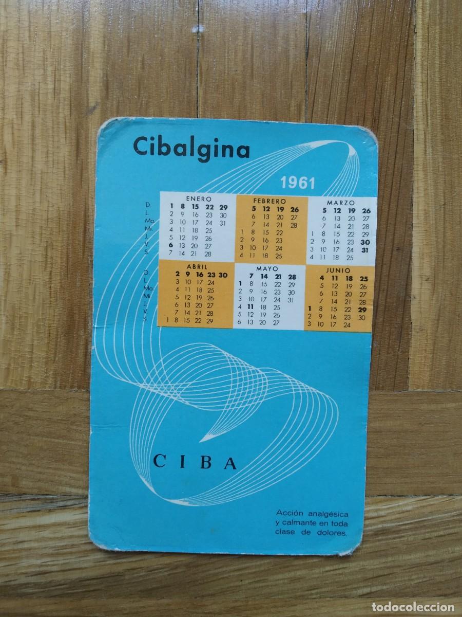 Coleccionismo calendarios: CALENDARIO PUBLICITARIO CIBALGINA MEDICAMENTO FARMACIA A&Ntilde;O 1960 1961 VER FOTOS