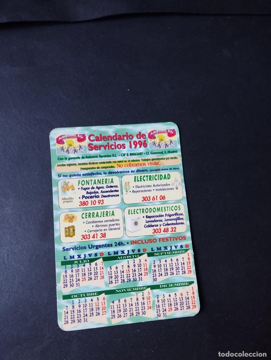 Collectionnisme Calendriers: CALENDARIO PUBLICIDAD DE SERVICIOS A&Ntilde;O 1996 - EL DE LA FOTOS VER TODOS MIS CALENDARIOS