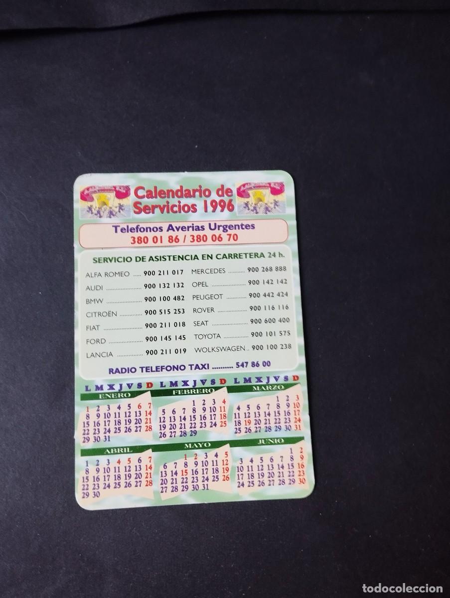 Colecionismo Calend&aacute;rios: CALENDARIO PUBLICIDAD DE SERVICIOS A&Ntilde;O 1996 - EL DE LA FOTOS VER TODOS MIS CALENDARIOS