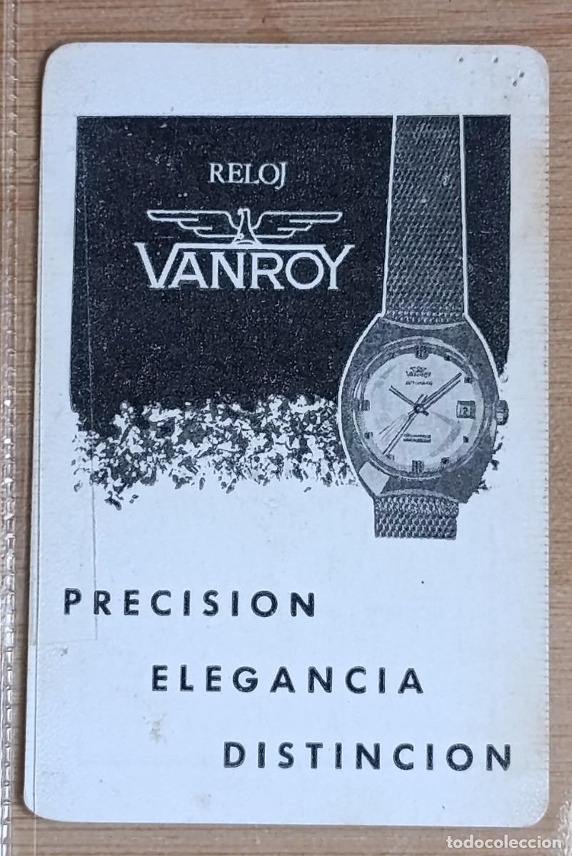 Colecionismo Calend&aacute;rios: Calendario de bolsillo 1968 Reloj Vanroy Publicidad Vintage