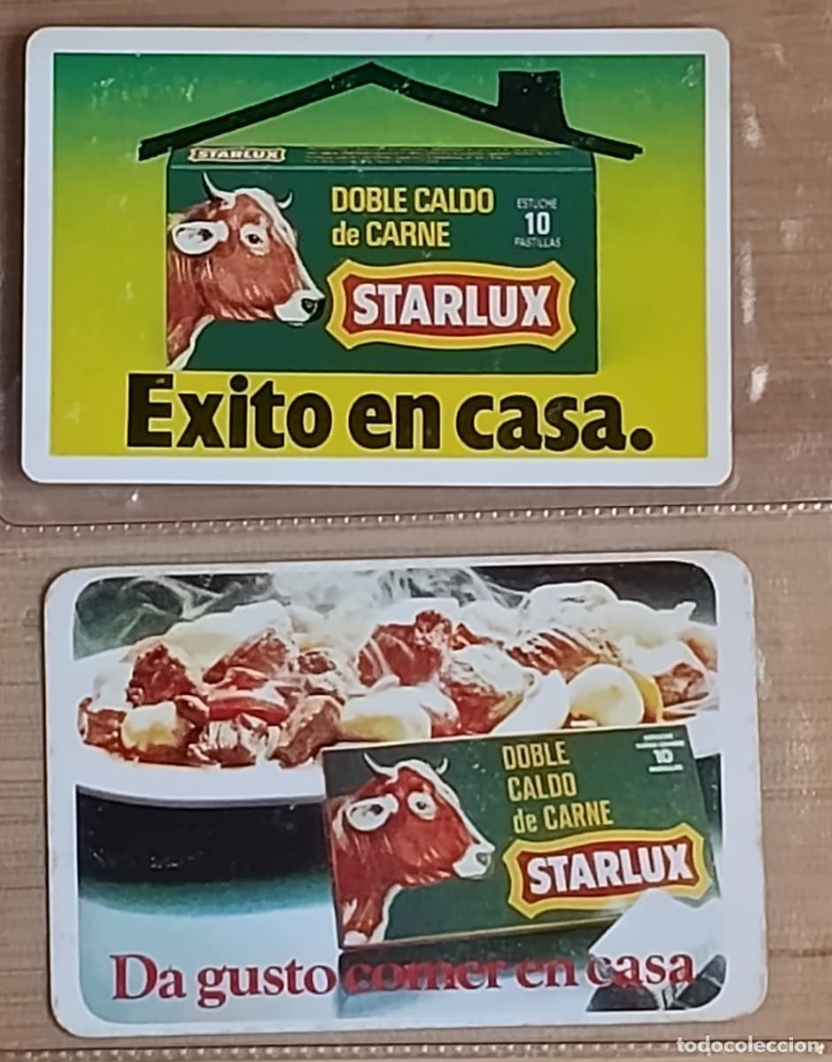 Colecionismo Calend&aacute;rios: Lote 2 Calendarios Bolsillo Starlux 1983 Y 1986 Doble Caldo De Carne Publicidad Vintage