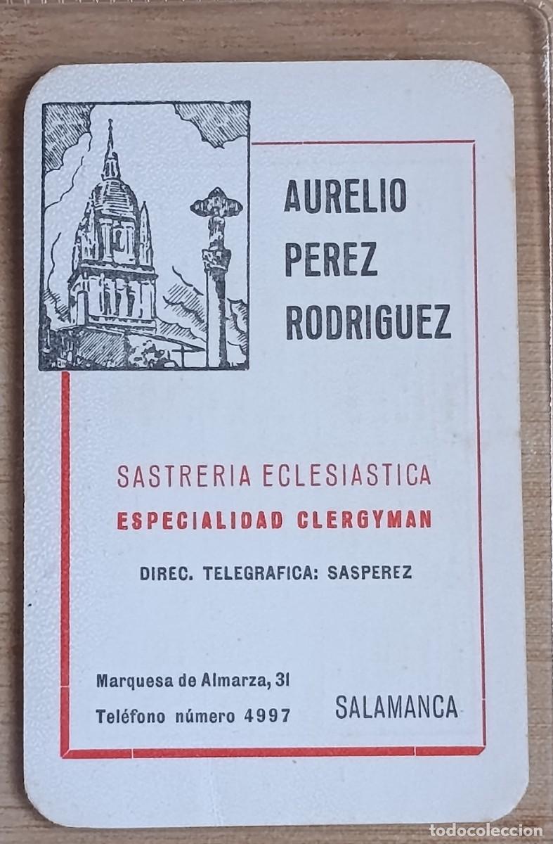 Colecionismo Calend&aacute;rios: Calendario Bolsillo 1968 Sastrer&iacute;a Eclesi&aacute;stica Aurelio P&eacute;rez Rodr&iacute;guez Salamanca Publicidad Vintage