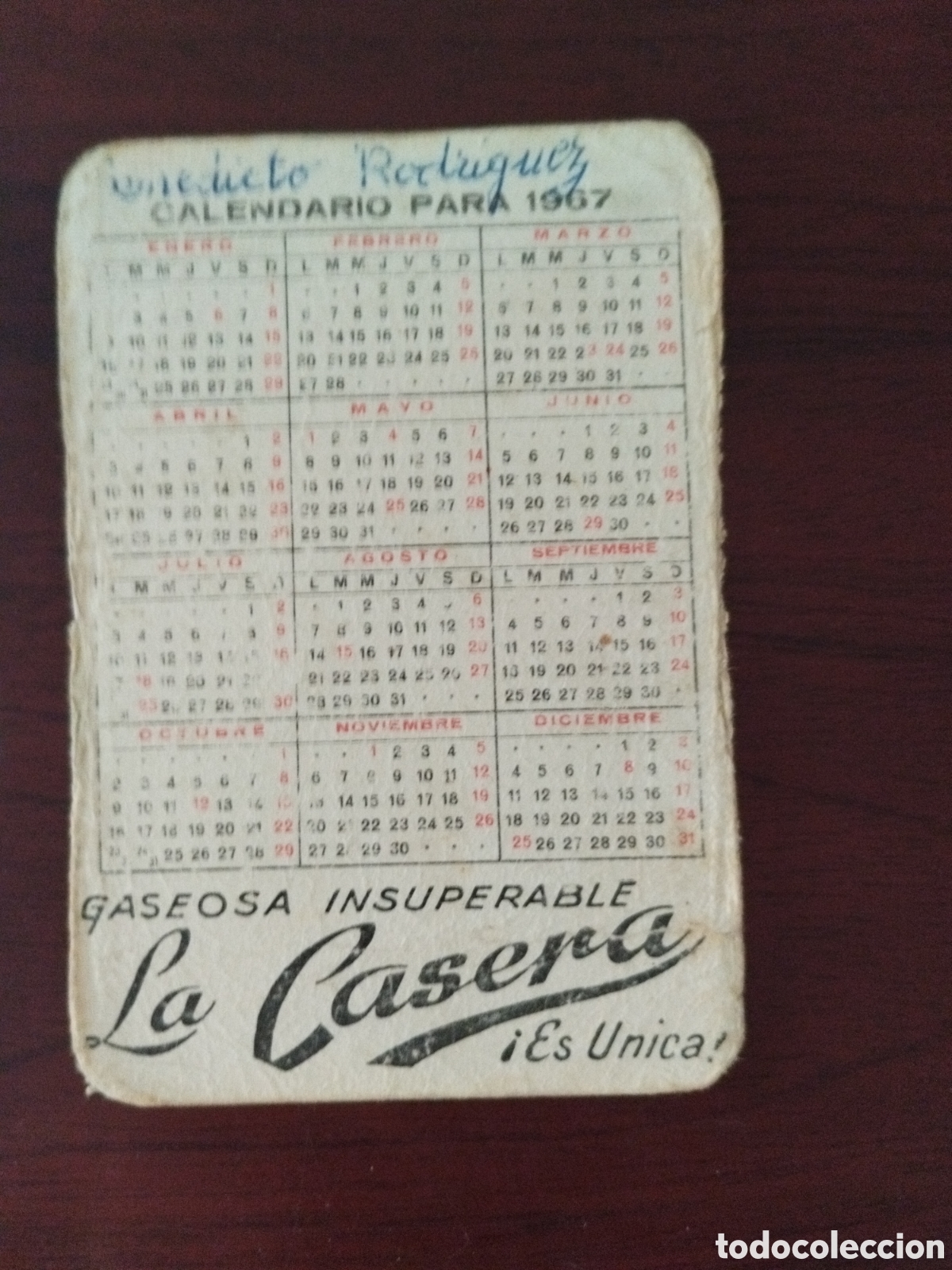 Coleccionismo calendarios: Calendario la casera a&ntilde;o 1967 - Foto 2