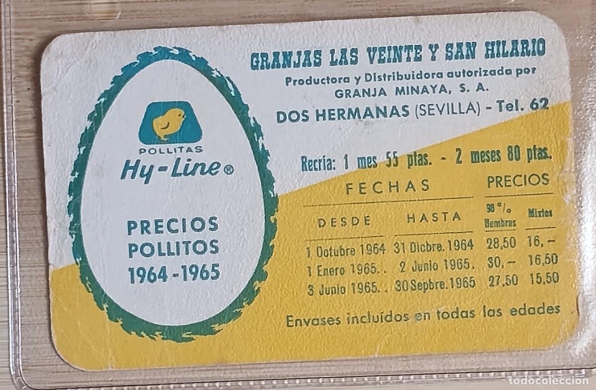 Collectables Calendars: Calendario Bolsillo 1964 1965 Pollitas Hy Line Dos Hermanas Sevilla Vintage Publicidad